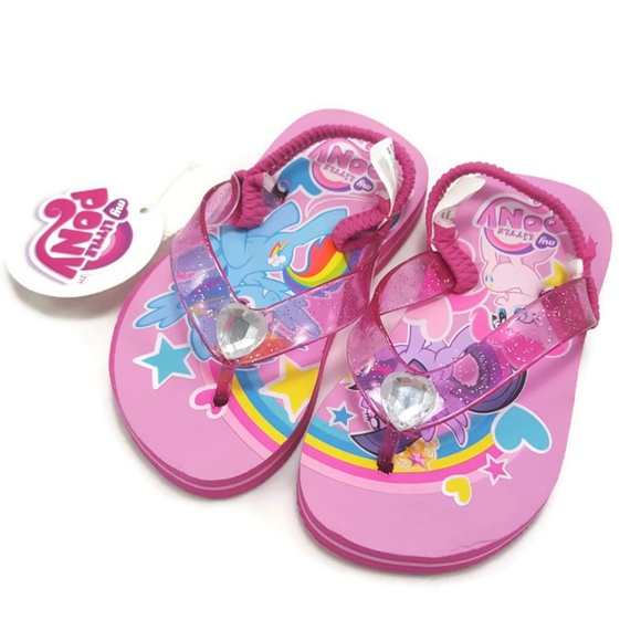 pink sparkly flip flops